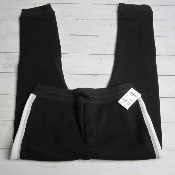 Oshkosh B'gosh Boy's Athletic Jogger Sweatpants Size 10-12 Black Fleece Lined - Picture 2 of 5
